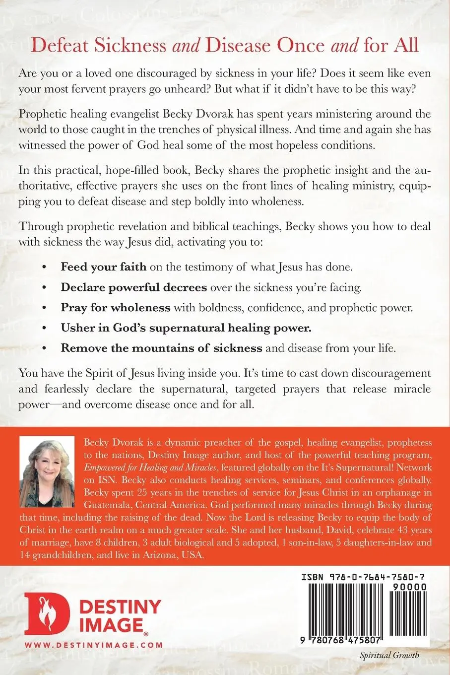 Rückseite: 9780768475807 | Decrees that Heal | Becky Dvorak | Taschenbuch | Englisch | 2024