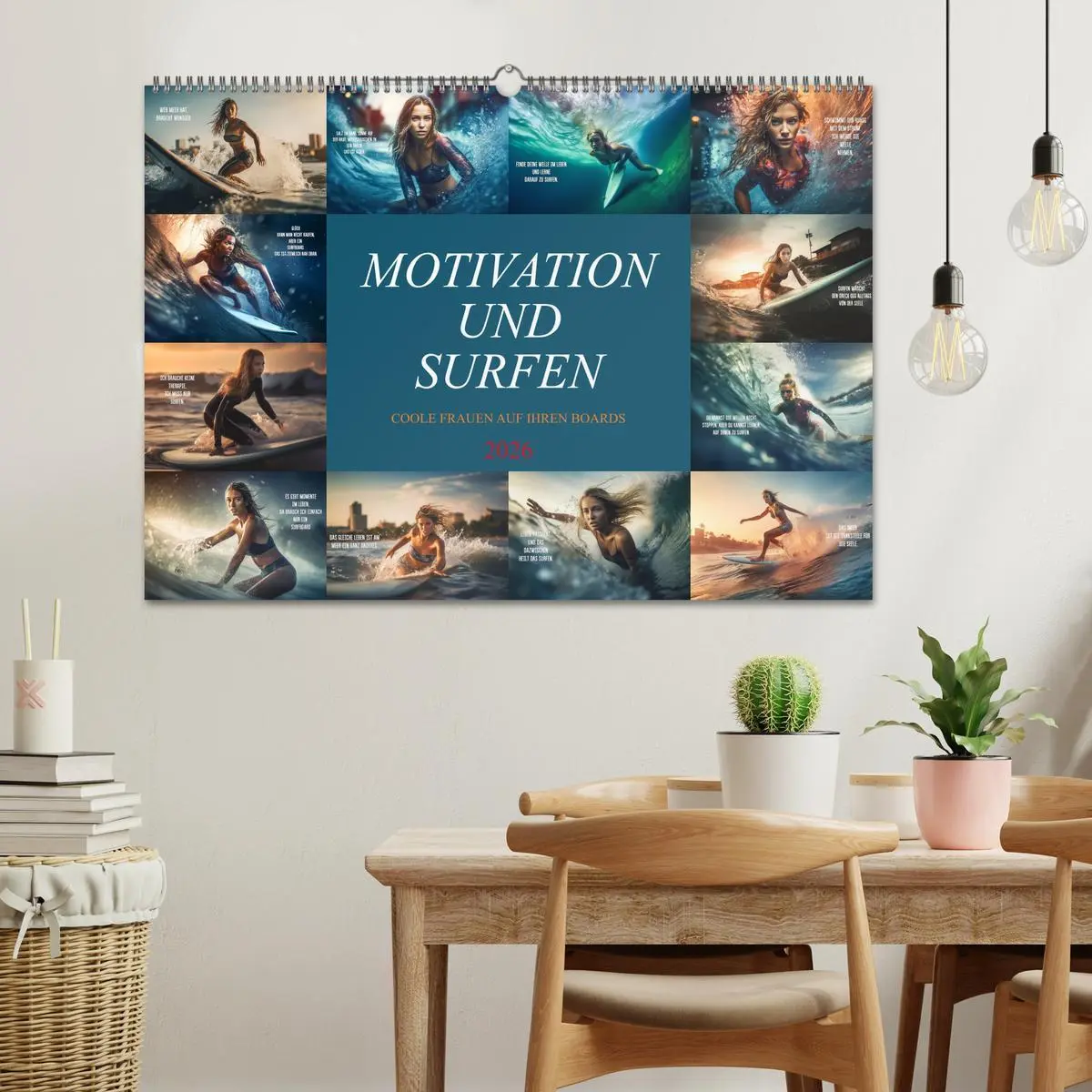 Bild: 9783457525807 | Motivation und Surfen (Wandkalender 2026 DIN A2 quer), CALVENDO...