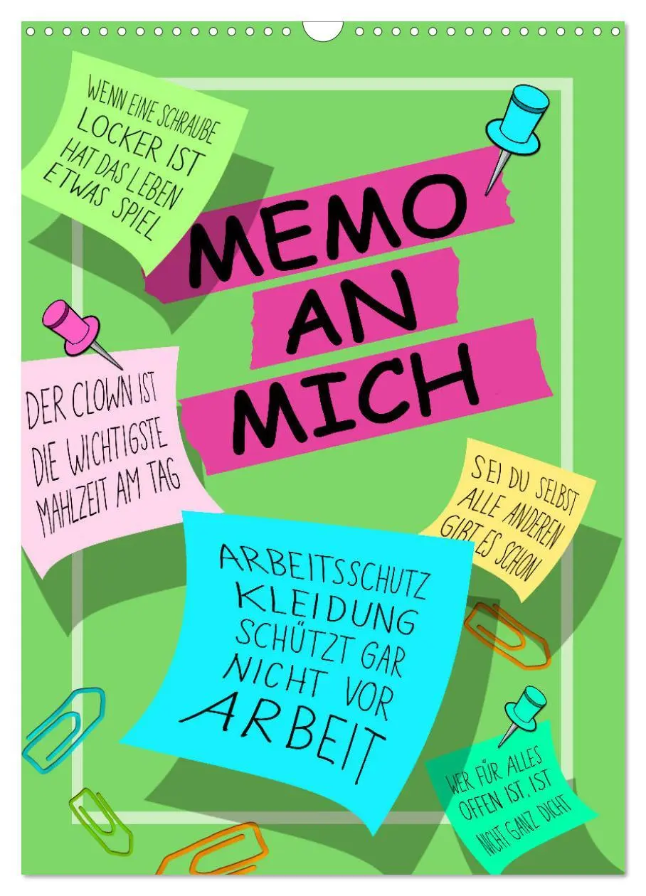 Cover: 9783516305807 | Memo an mich (Wandkalender 2026 DIN A3 hoch), CALVENDO Monatskalender