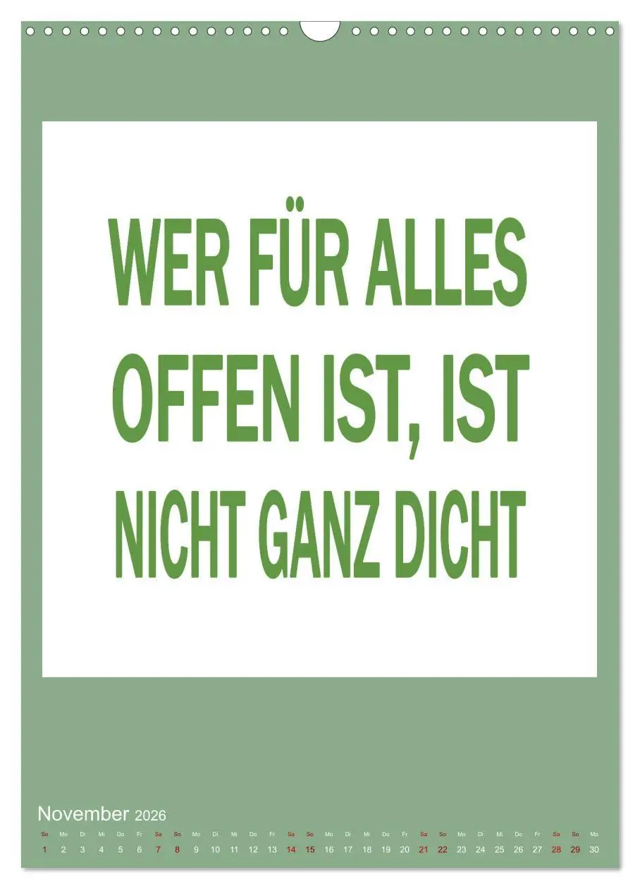Bild: 9783516305807 | Memo an mich (Wandkalender 2026 DIN A3 hoch), CALVENDO Monatskalender