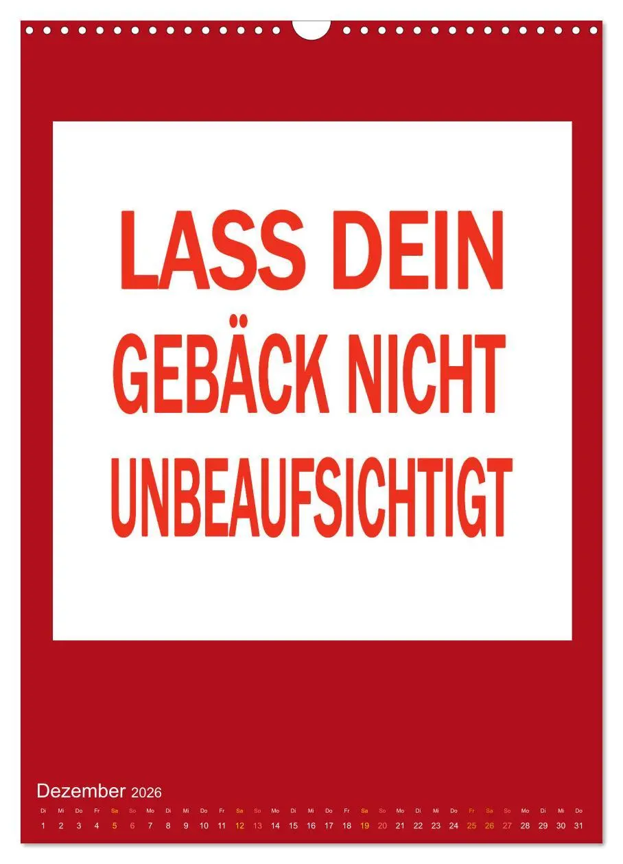 Bild: 9783516305807 | Memo an mich (Wandkalender 2026 DIN A3 hoch), CALVENDO Monatskalender
