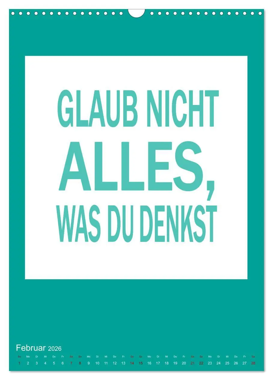 Bild: 9783516305807 | Memo an mich (Wandkalender 2026 DIN A3 hoch), CALVENDO Monatskalender