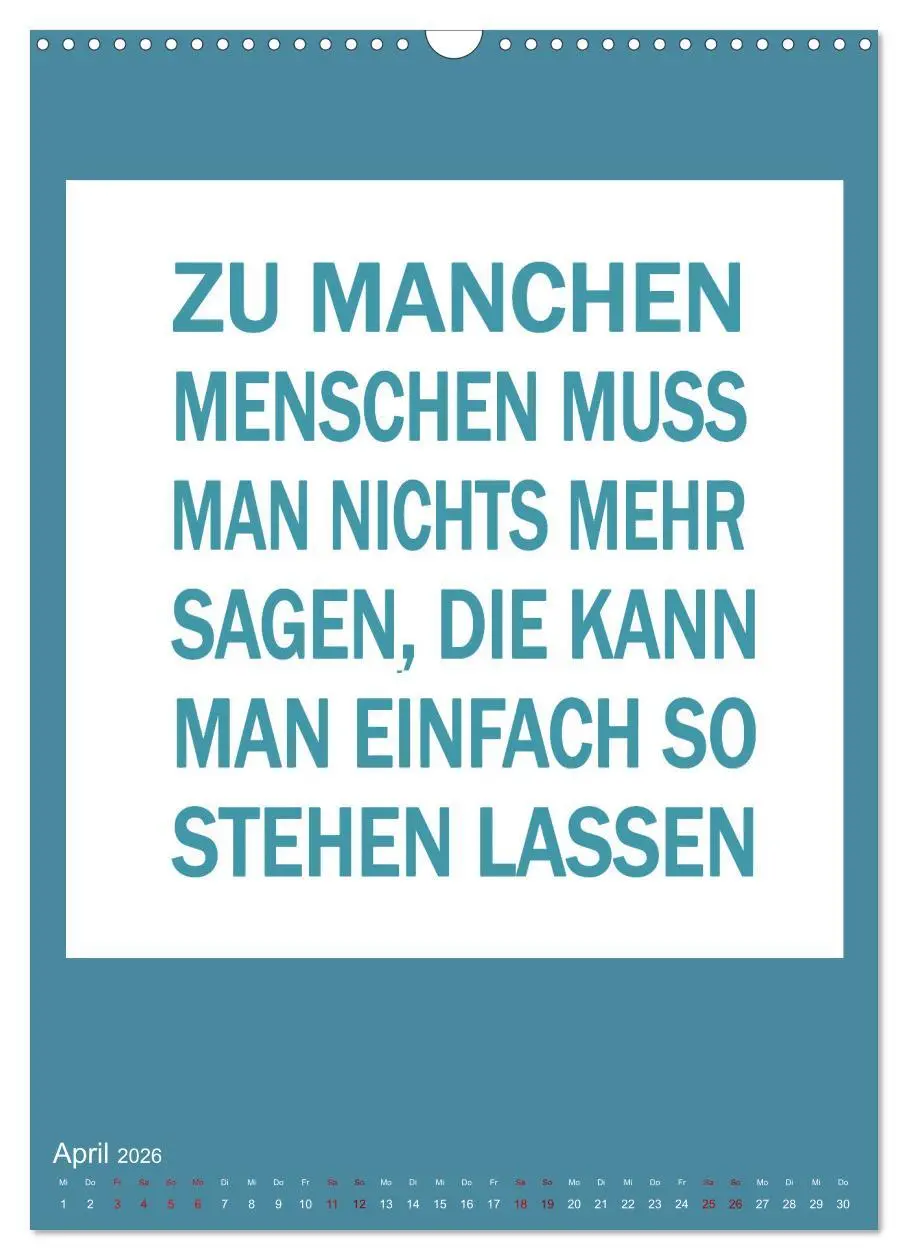 Bild: 9783516305807 | Memo an mich (Wandkalender 2026 DIN A3 hoch), CALVENDO Monatskalender