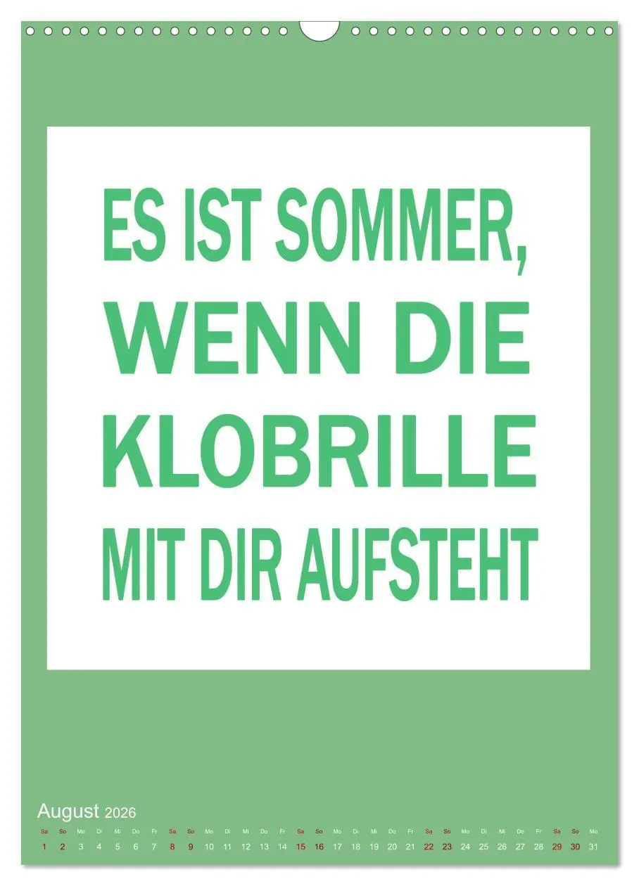 Bild: 9783516305807 | Memo an mich (Wandkalender 2026 DIN A3 hoch), CALVENDO Monatskalender