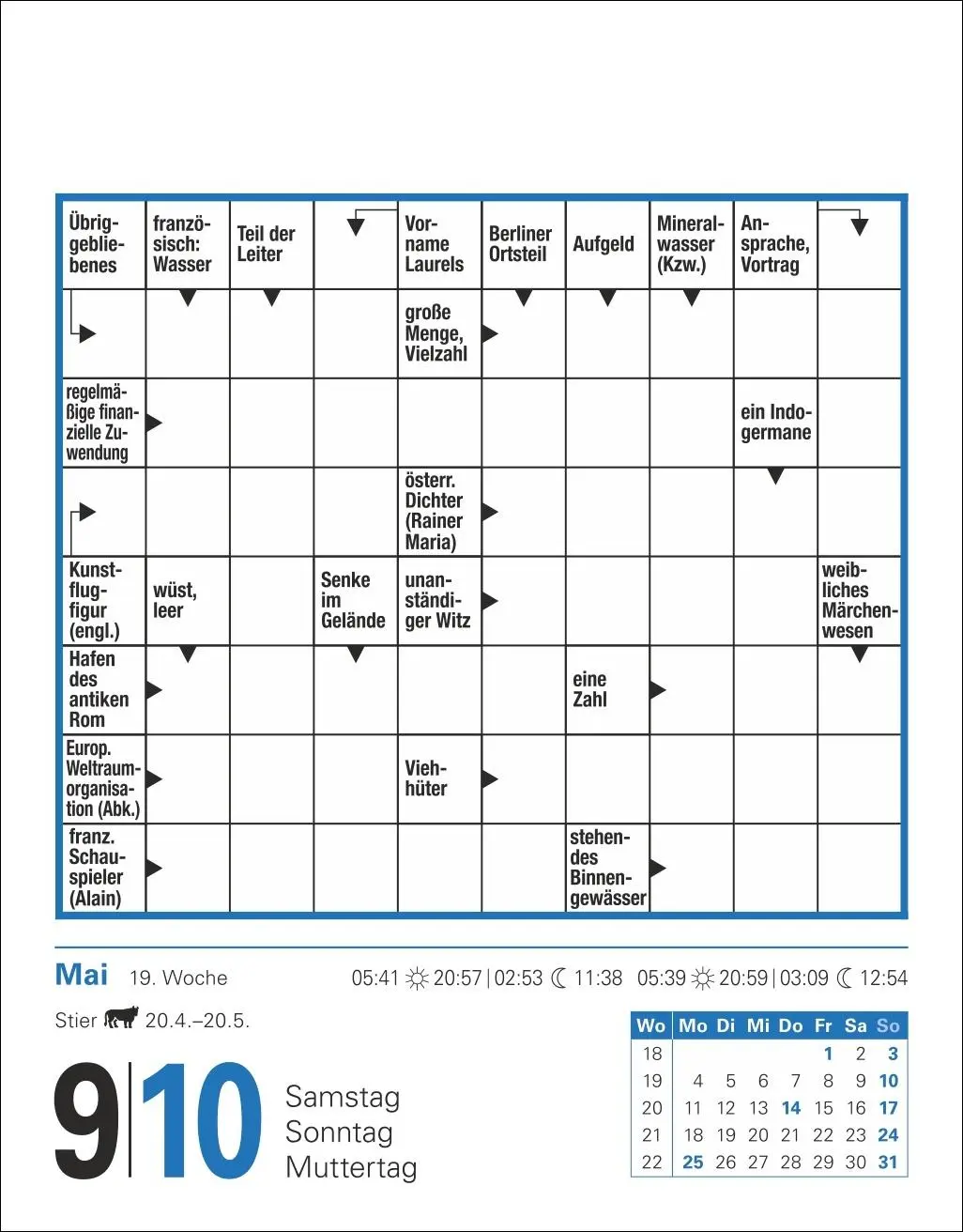 Bild: 9783840035807 | Kreuzworträtsel Tagesabreißkalender 2026 | Stefan Krüger | Kalender