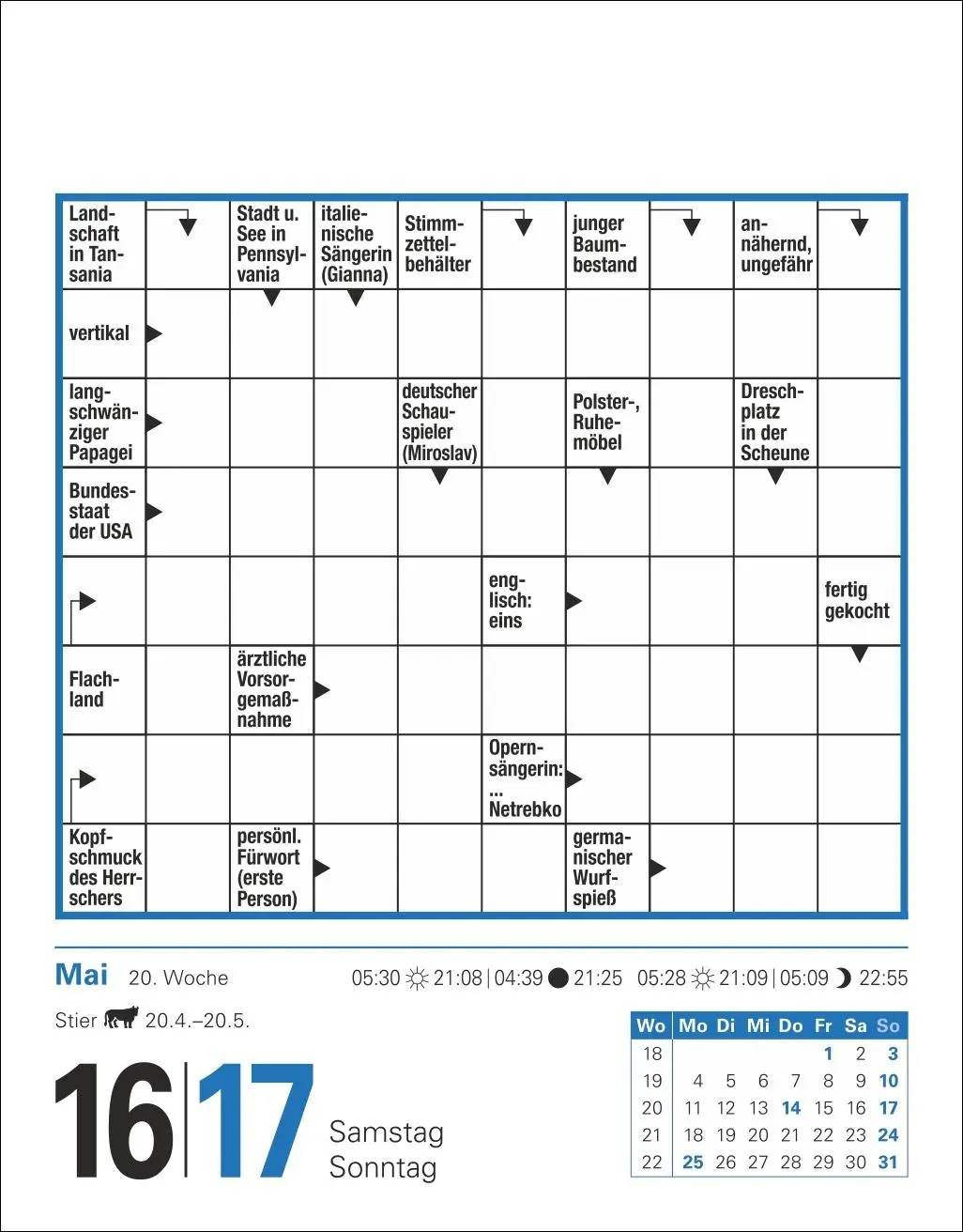 Bild: 9783840035807 | Kreuzworträtsel Tagesabreißkalender 2026 | Stefan Krüger | Kalender
