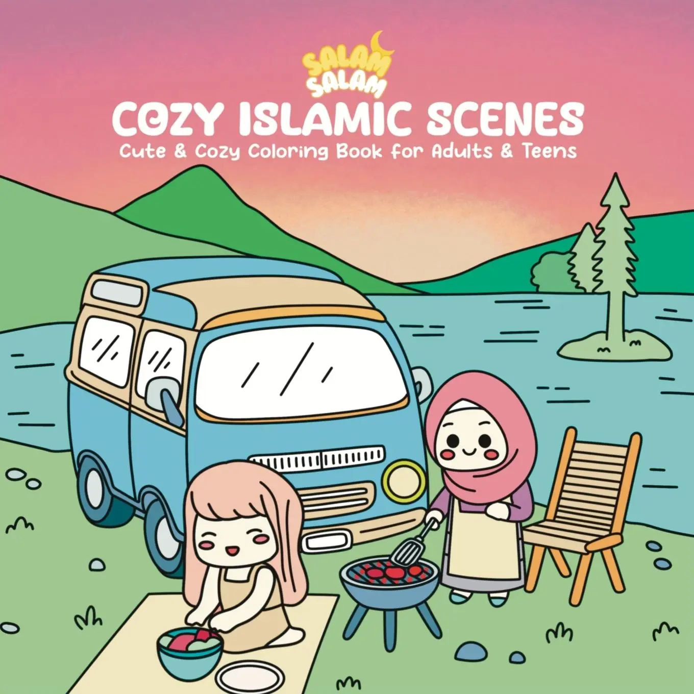 Cover: 9781763686007 | Salam Salam - Cozy Islamic Scenes - Cute &amp; Cozy Coloring Book for...