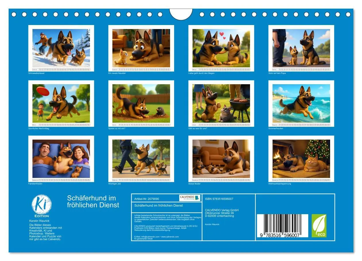Bild: 9783516596007 | Schäferhund im fröhlichen Dienst (Wandkalender 2026 DIN A4 quer),...