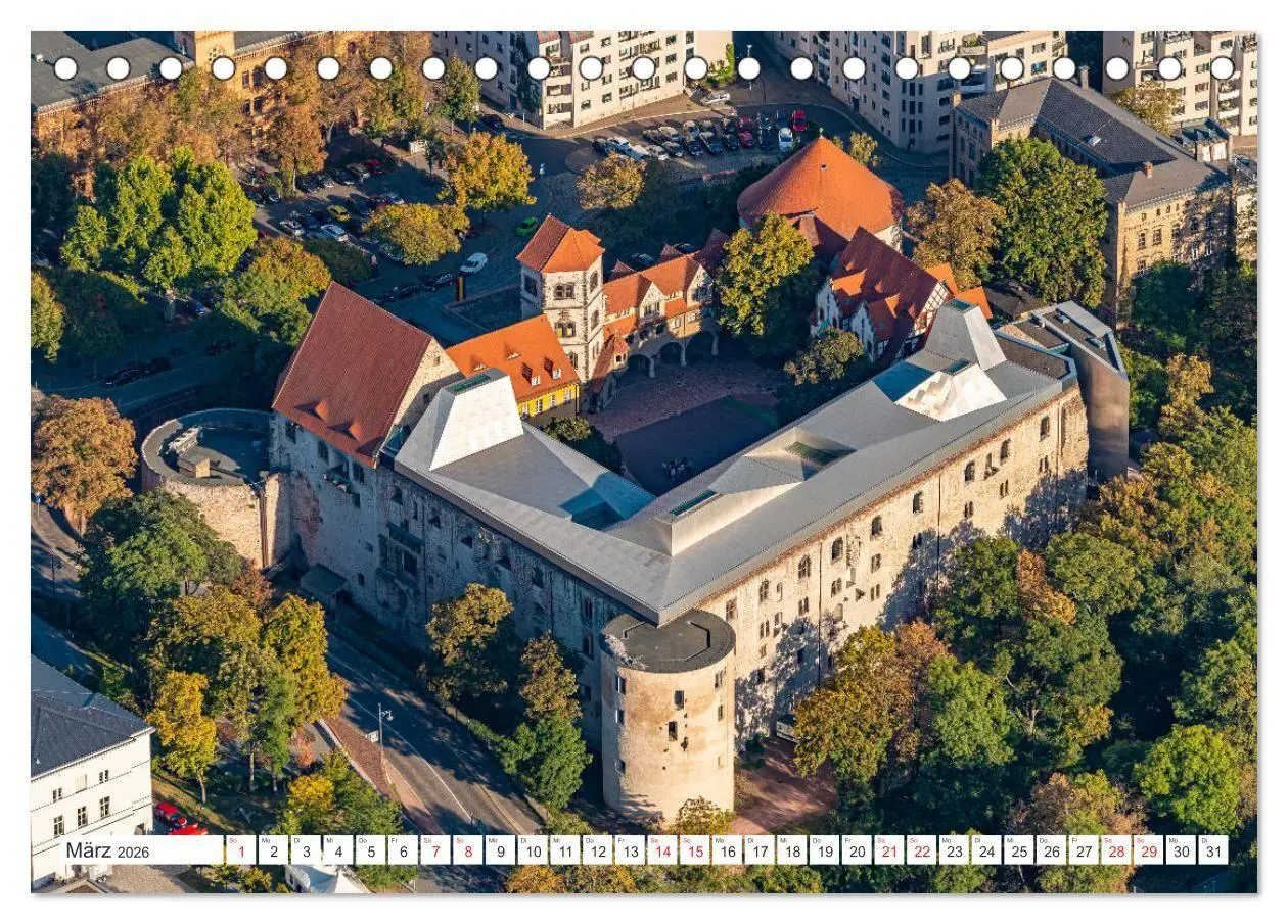 Bild: 9783516666007 | Halle an der Saale von oben (Tischkalender 2026 DIN A5 quer),...