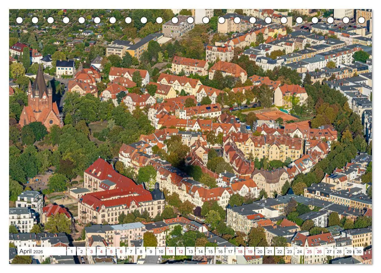 Bild: 9783516666007 | Halle an der Saale von oben (Tischkalender 2026 DIN A5 quer),...