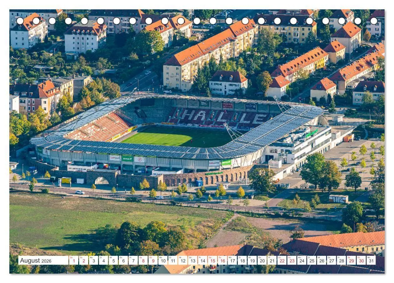 Bild: 9783516666007 | Halle an der Saale von oben (Tischkalender 2026 DIN A5 quer),...