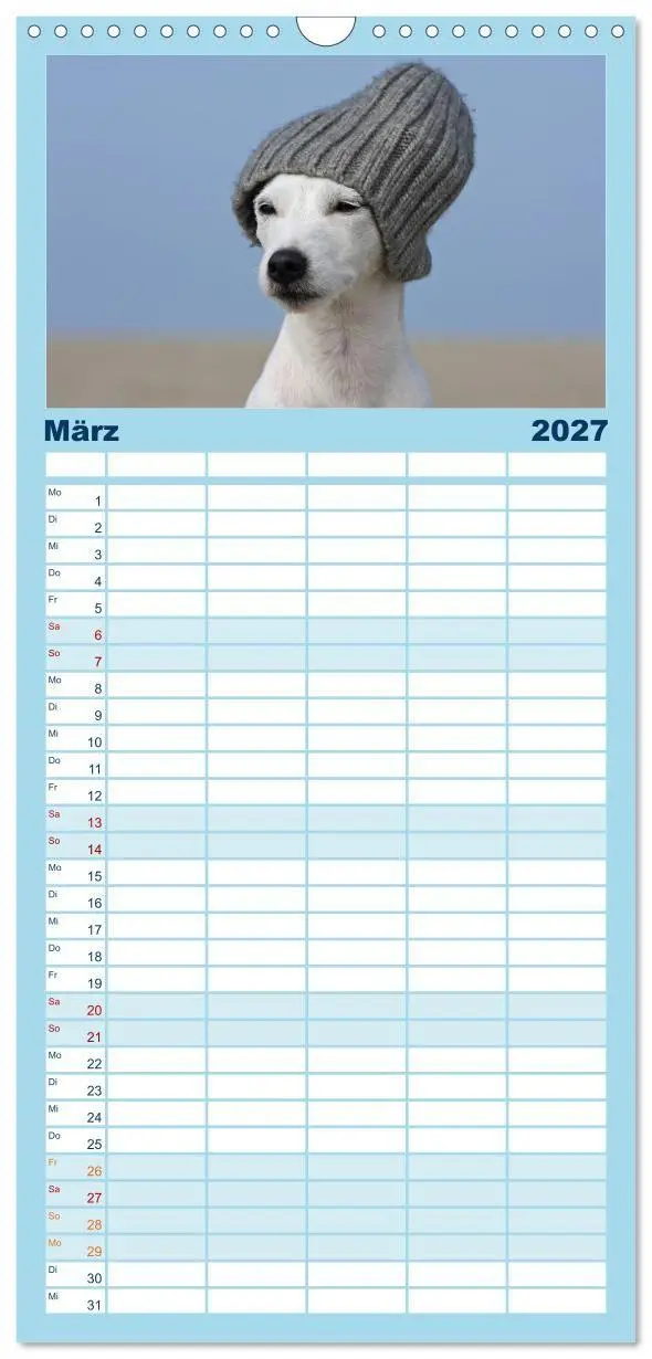 Bild: 9783594336007 | Familienplaner 2027 - Parson Russell Terrier mit 5 Spalten...