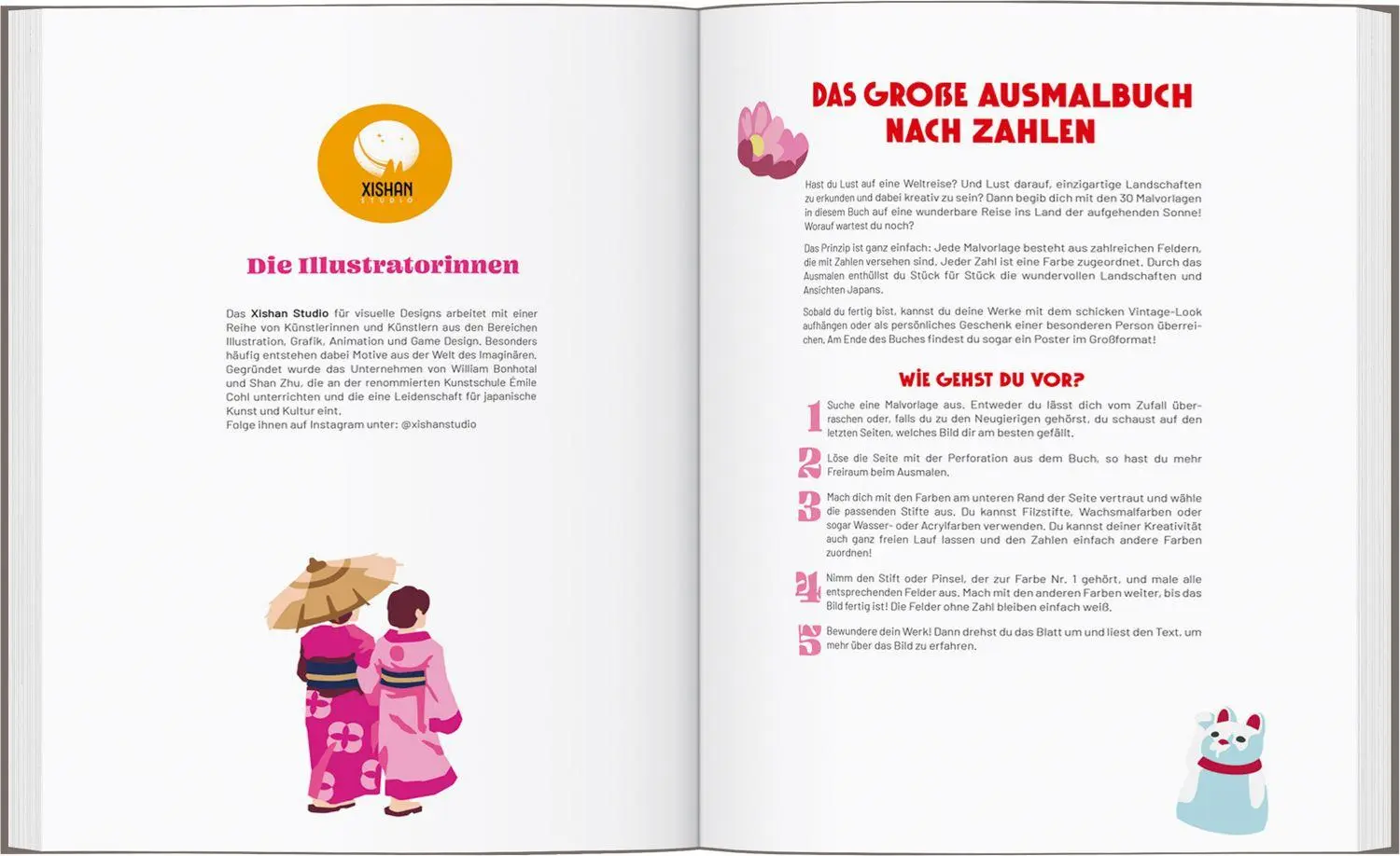 Bild: 9783616036007 | Japan - Das große Ausmalbuch nach Zahlen | Shanshan Zhu (u. a.) | Buch