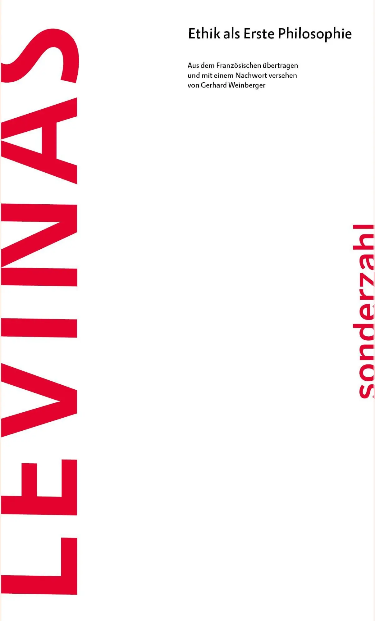Cover: 9783854496007 | Ethik als Erste Philosophie | Emmanuel Levinas | Taschenbuch | Deutsch
