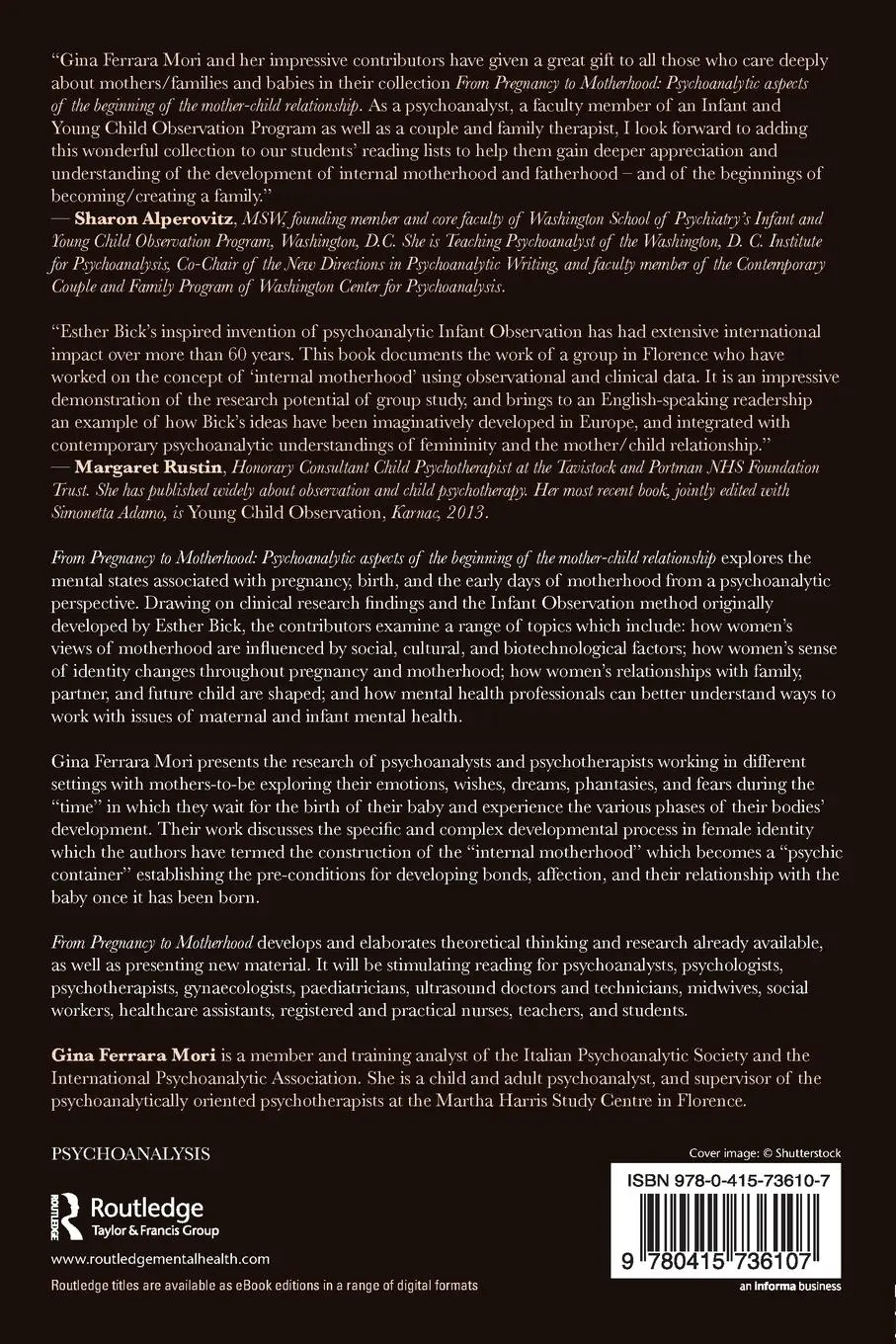 Rückseite: 9780415736107 | From Pregnancy to Motherhood | Gina Ferrara Mori | Taschenbuch | 2015