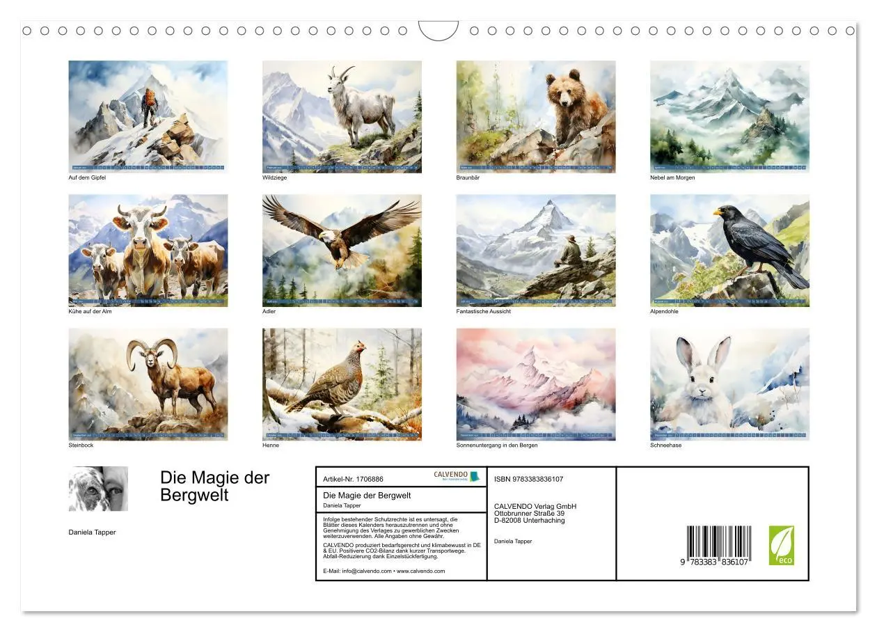 Bild: 9783383836107 | Die Magie der Bergwelt (Wandkalender 2025 DIN A3 quer), CALVENDO...