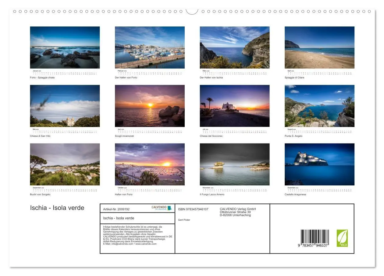 Bild: 9783457946107 | Ischia - Isola verde (hochwertiger Premium Wandkalender 2026 DIN A2...