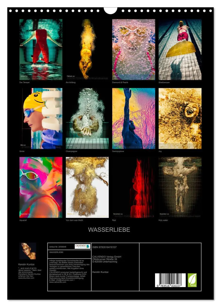 Bild: 9783516416107 | WASSERLIEBE (Wandkalender 2026 DIN A3 hoch), CALVENDO Monatskalender