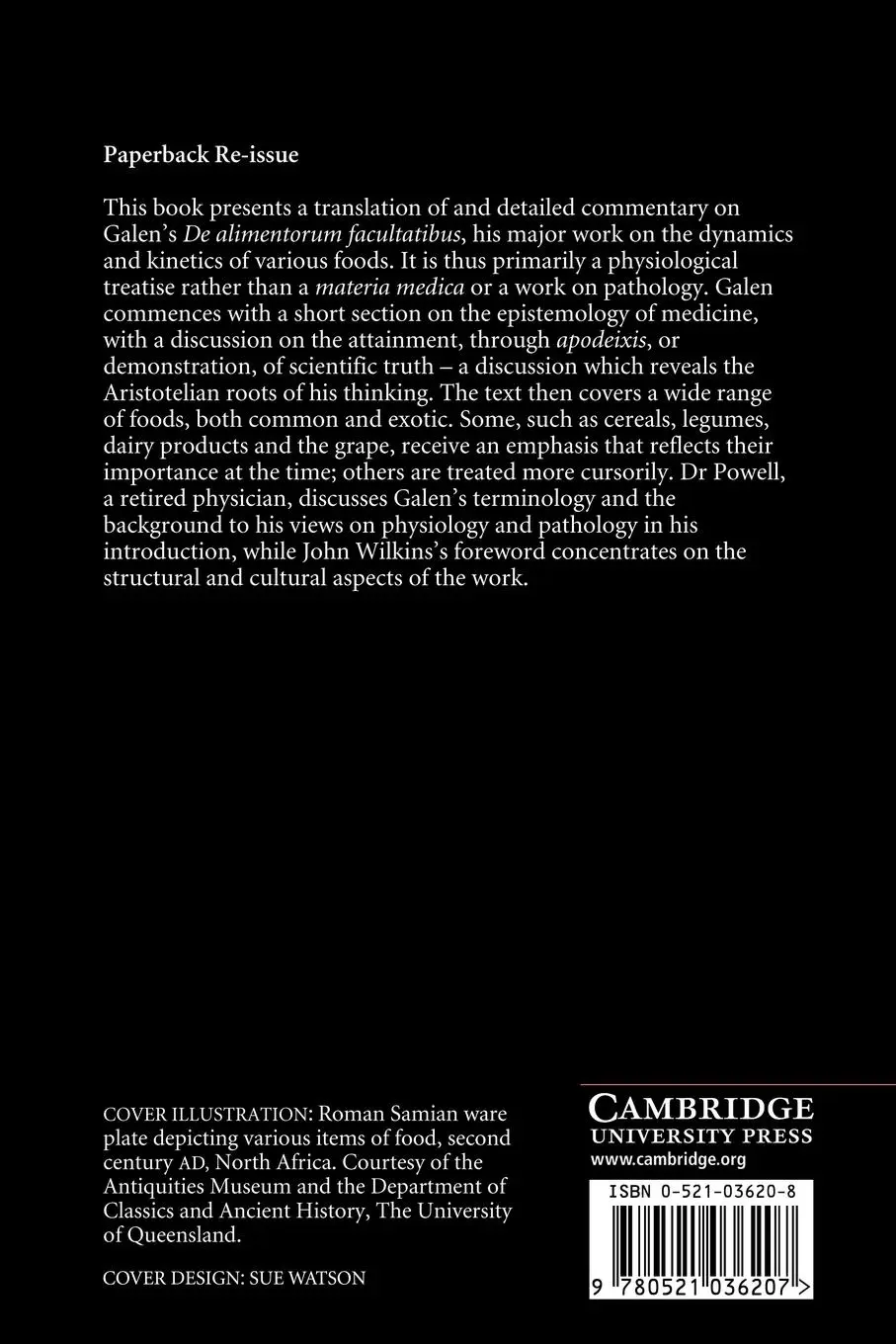 Rückseite: 9780521036207 | Galen | On the Properties of Foodstuffs | Galen (u. a.) | Taschenbuch