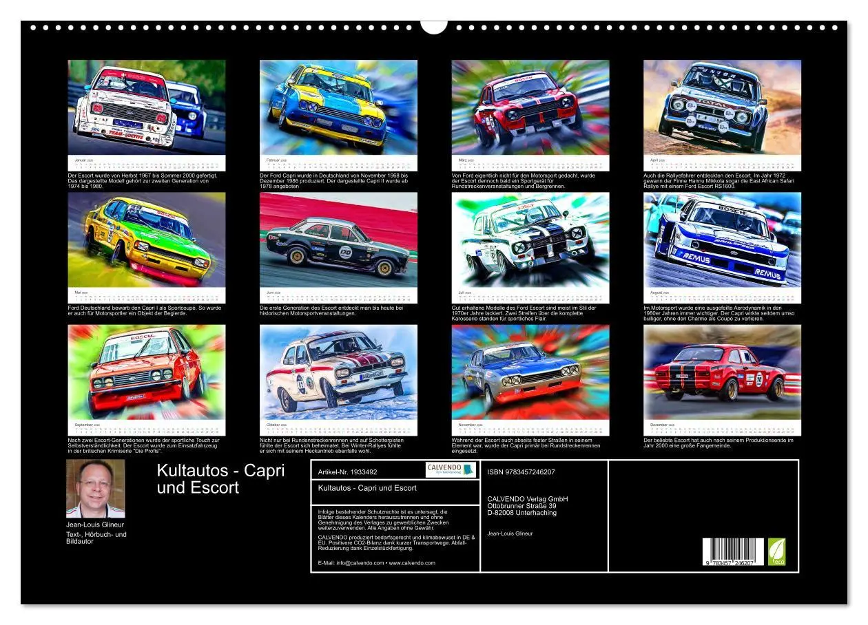 Bild: 9783457246207 | Kultautos - Capri und Escort (Wandkalender 2026 DIN A2 quer),...