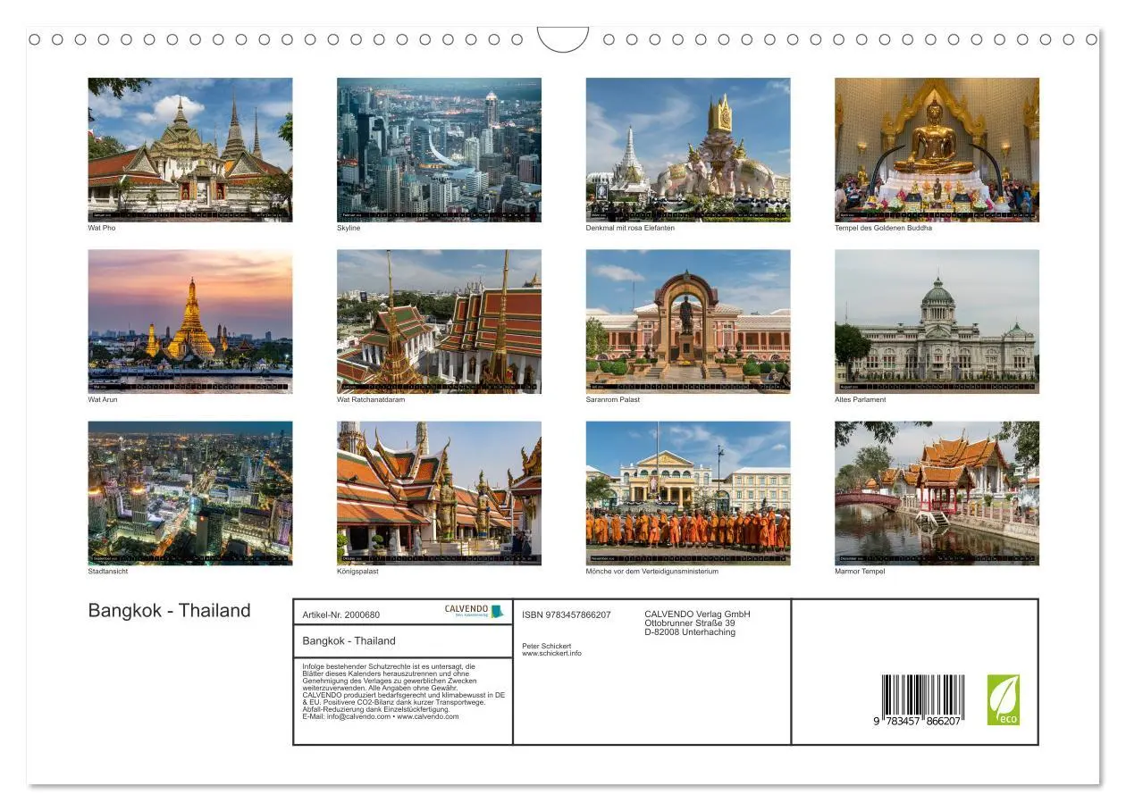 Bild: 9783457866207 | Bangkok - Thailand (Wandkalender 2026 DIN A3 quer), CALVENDO...
