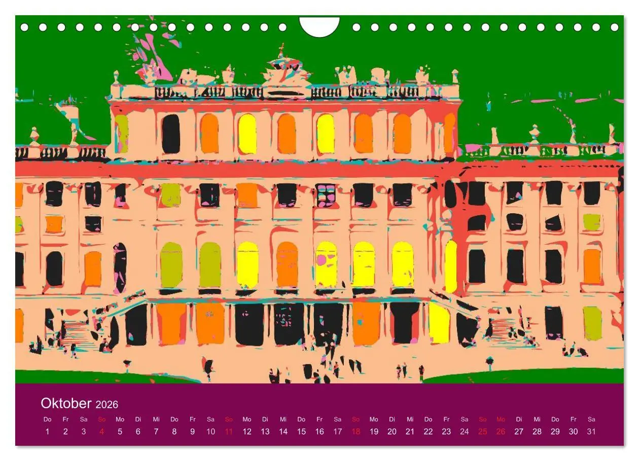 Bild: 9783516026207 | WIEN popartig (Wandkalender 2026 DIN A4 quer), CALVENDO Monatskalender