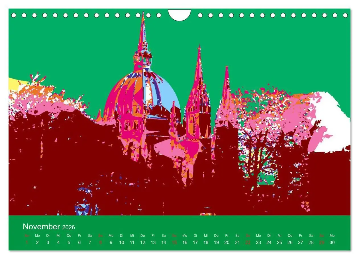 Bild: 9783516026207 | WIEN popartig (Wandkalender 2026 DIN A4 quer), CALVENDO Monatskalender