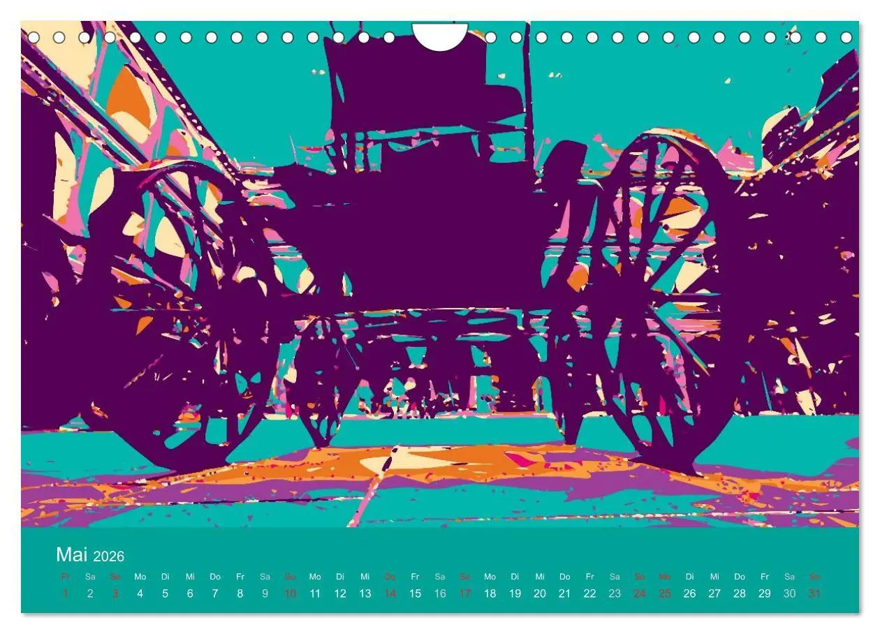 Bild: 9783516026207 | WIEN popartig (Wandkalender 2026 DIN A4 quer), CALVENDO Monatskalender