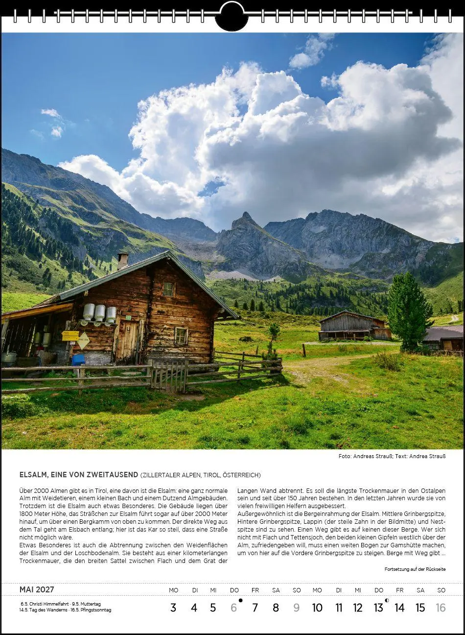 Bild: 9783861926207 | Blodigs Alpenkalender 2027 | Das Original seit 1926 | Andrea Strauß