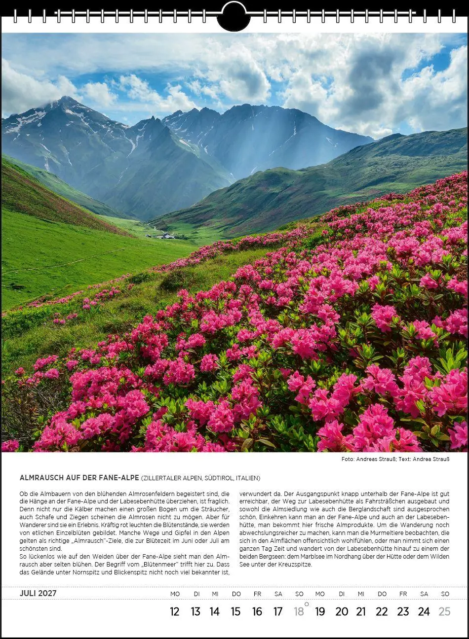 Bild: 9783861926207 | Blodigs Alpenkalender 2027 | Das Original seit 1926 | Andrea Strauß