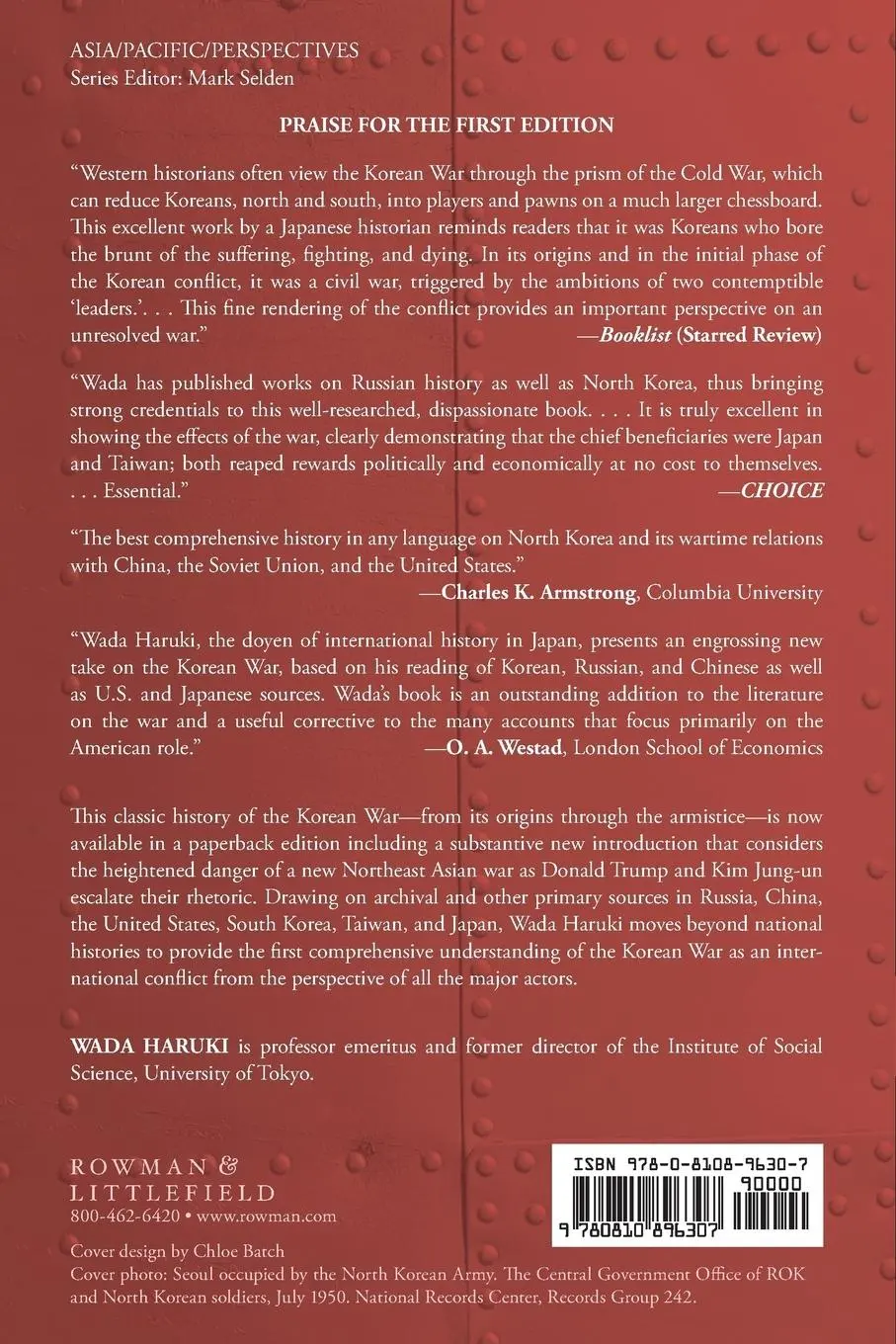 Rückseite: 9780810896307 | The Korean War | An International History | Wada Haruki | Taschenbuch