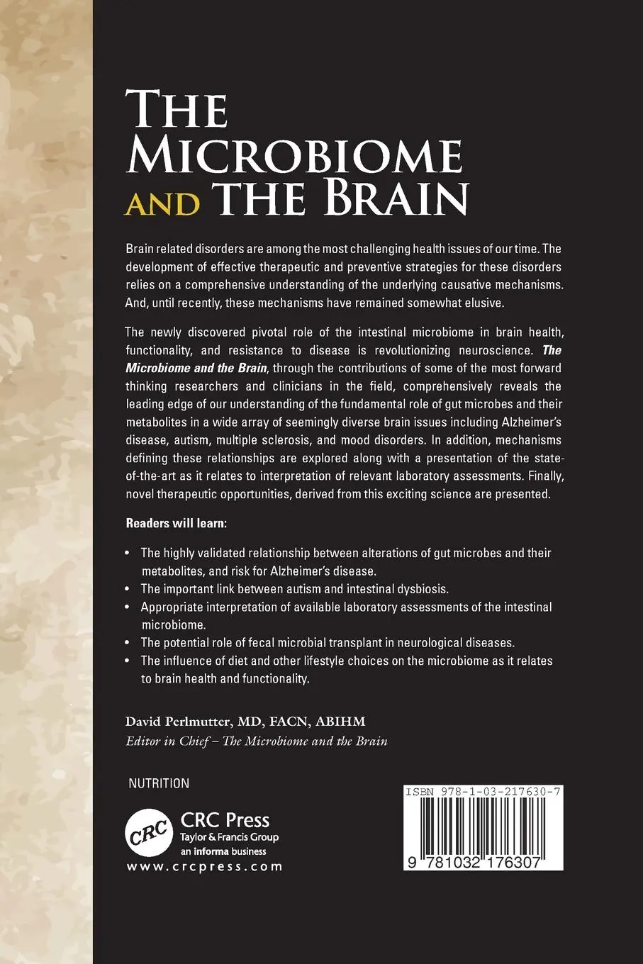 Rückseite: 9781032176307 | The Microbiome and the Brain | David Perlmutter | Taschenbuch | 2021