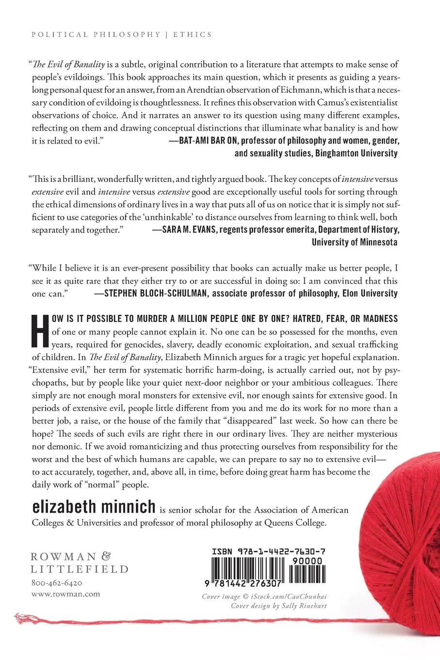 Rückseite: 9781442276307 | The Evil of Banality | On The Life and Death Importance of Thinking