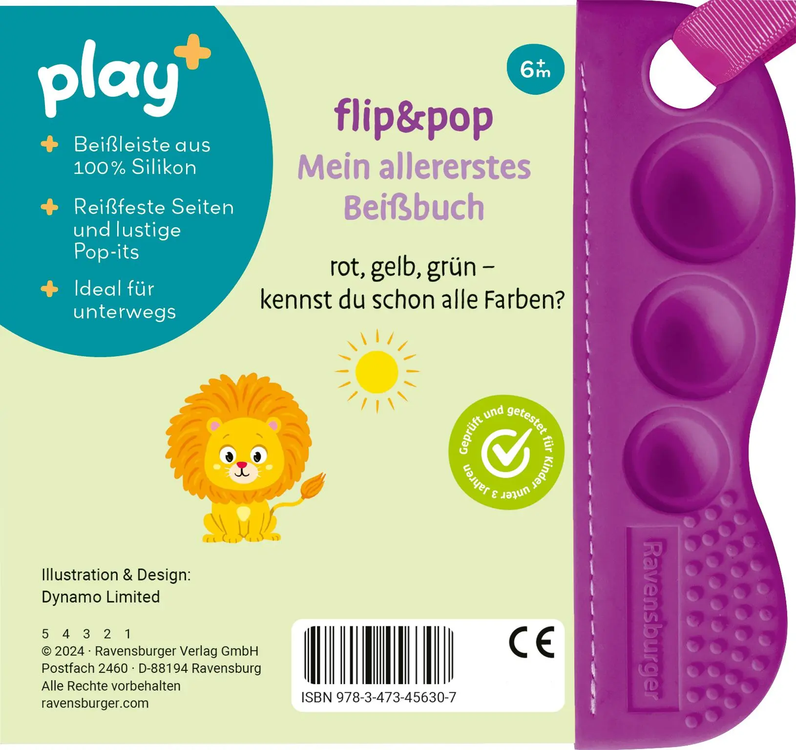 Rückseite: 9783473456307 | Play+ flip&amp;pop Erste Farben - ab 6 Monate | Mein allererstes Beißbuch