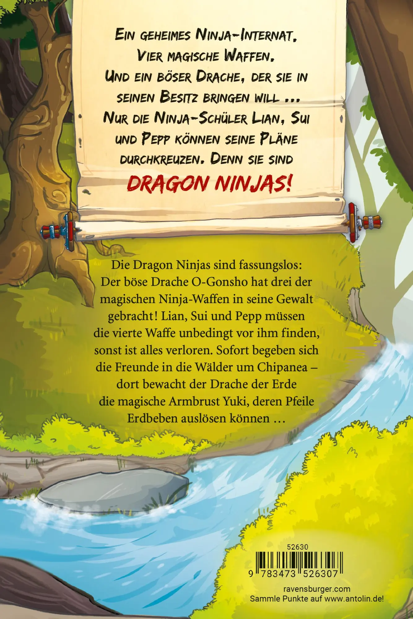 Rückseite: 9783473526307 | Dragon Ninjas, Band 4 - Der Drache der Erde | Michael Petrowitz | Buch