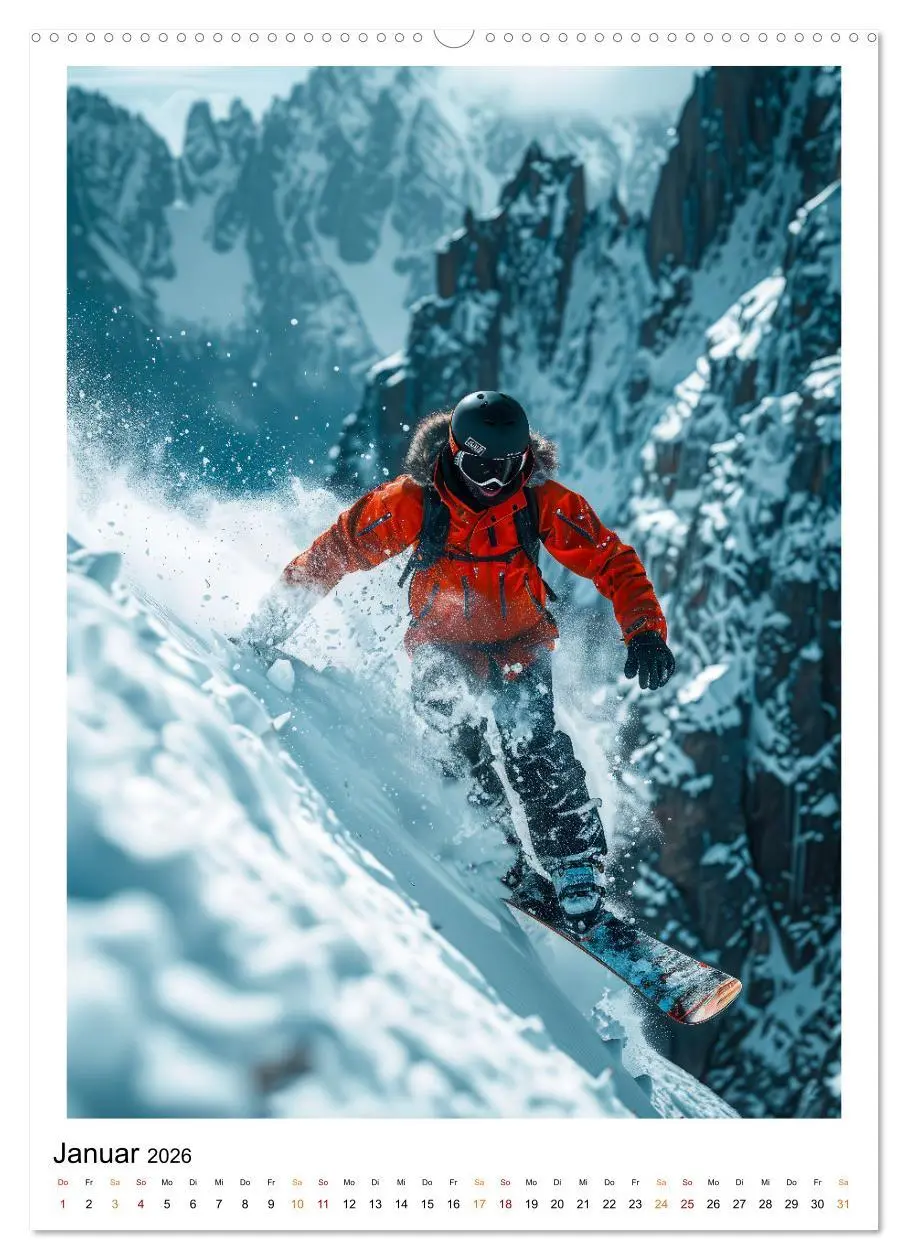 Bild: 9783516256307 | Snowboarden - coole Tage (hochwertiger Premium Wandkalender 2026...