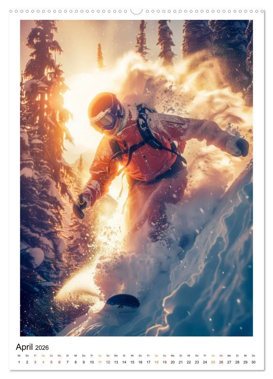 Bild: 9783516256307 | Snowboarden - coole Tage (hochwertiger Premium Wandkalender 2026...