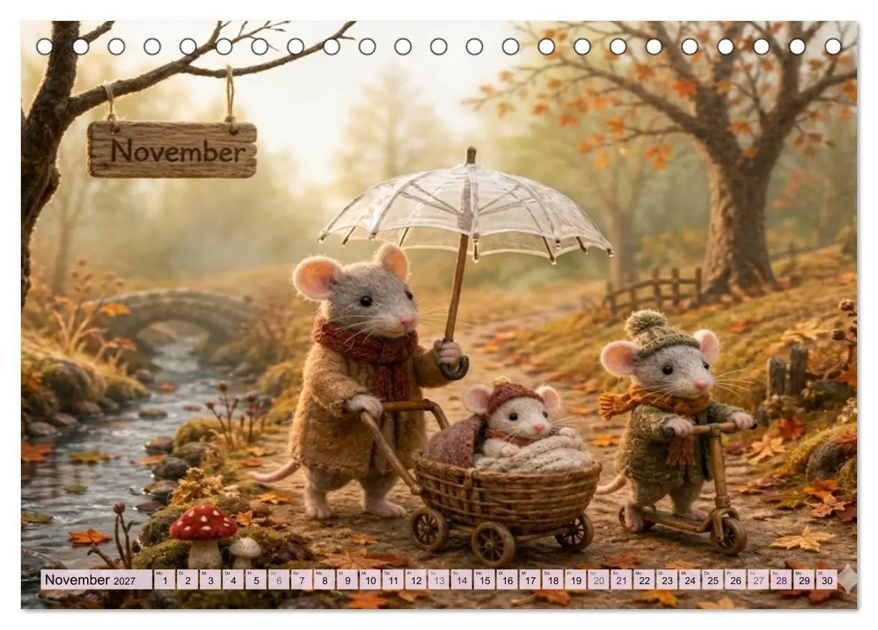 Bild: 9783569896307 | Mäusli Kalender (Tischkalender 2027 DIN A5 quer), CALVENDO...