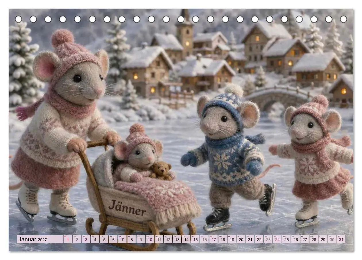 Bild: 9783569896307 | Mäusli Kalender (Tischkalender 2027 DIN A5 quer), CALVENDO...