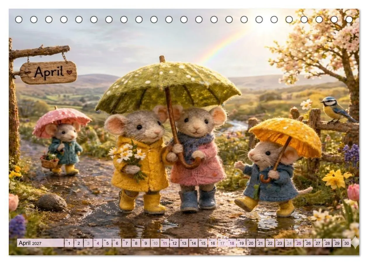 Bild: 9783569896307 | Mäusli Kalender (Tischkalender 2027 DIN A5 quer), CALVENDO...