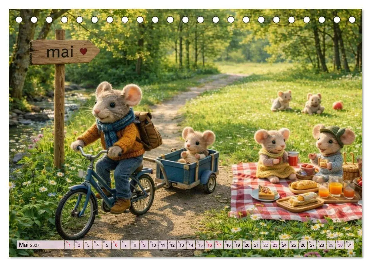 Bild: 9783569896307 | Mäusli Kalender (Tischkalender 2027 DIN A5 quer), CALVENDO...