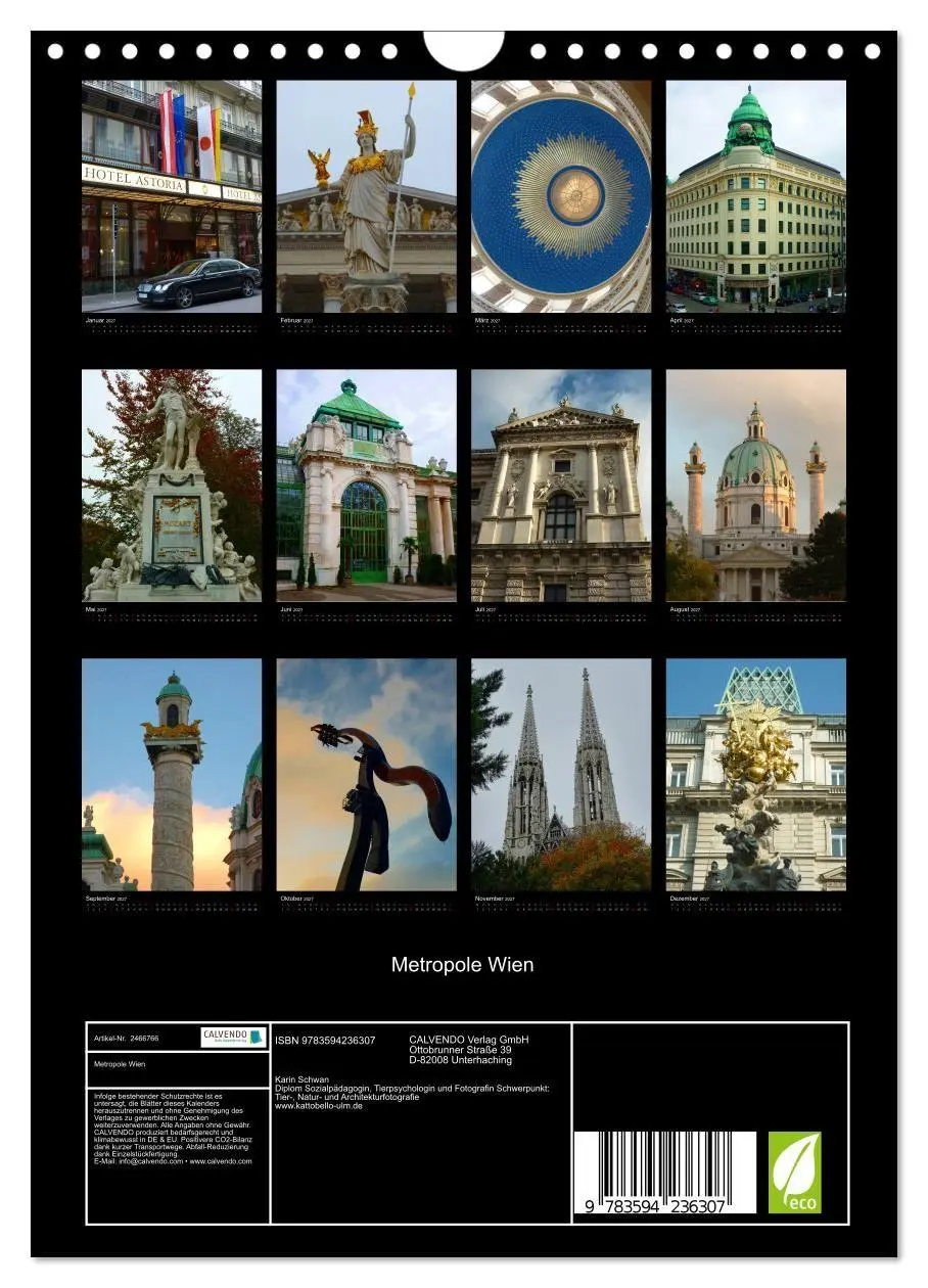 Bild: 9783594236307 | Metropole Wien (Wandkalender 2027 DIN A4 hoch), CALVENDO...