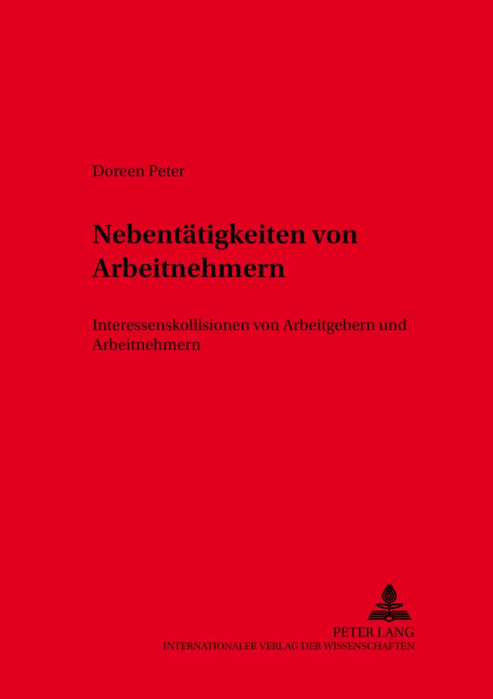 Cover: 9783631546307 | Nebentätigkeiten von Arbeitnehmern | Doreen Peter | Taschenbuch