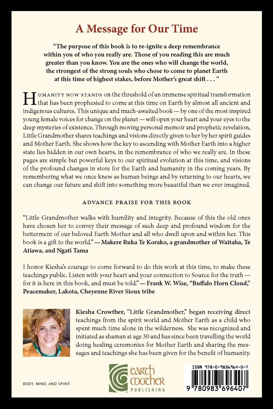 Rückseite: 9780983696407 | Message for the Tribe of Many Colors | Kiesha Crowther | Taschenbuch