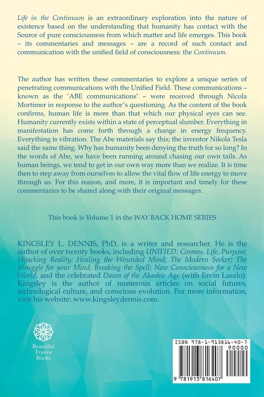 Rückseite: 9781913816407 | Life in the Continuum | Kingsley L Dennis | Taschenbuch | Englisch