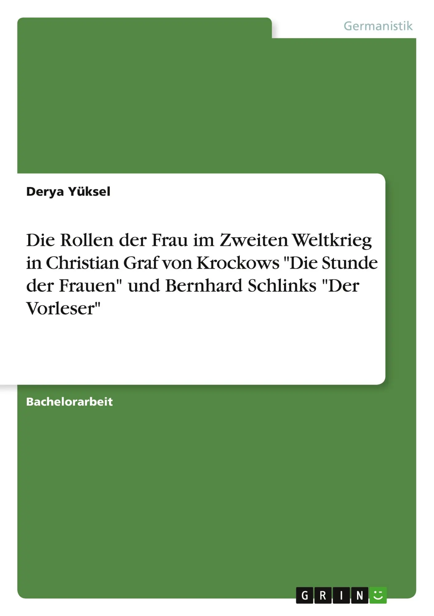 Cover: 9783346106407 | Die Rollen der Frau im Zweiten Weltkrieg in Christian Graf von...