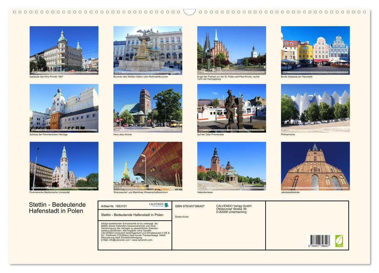 Bild: 9783457396407 | Stettin - Bedeutende Hafenstadt in Polen (Wandkalender 2026 DIN A2...