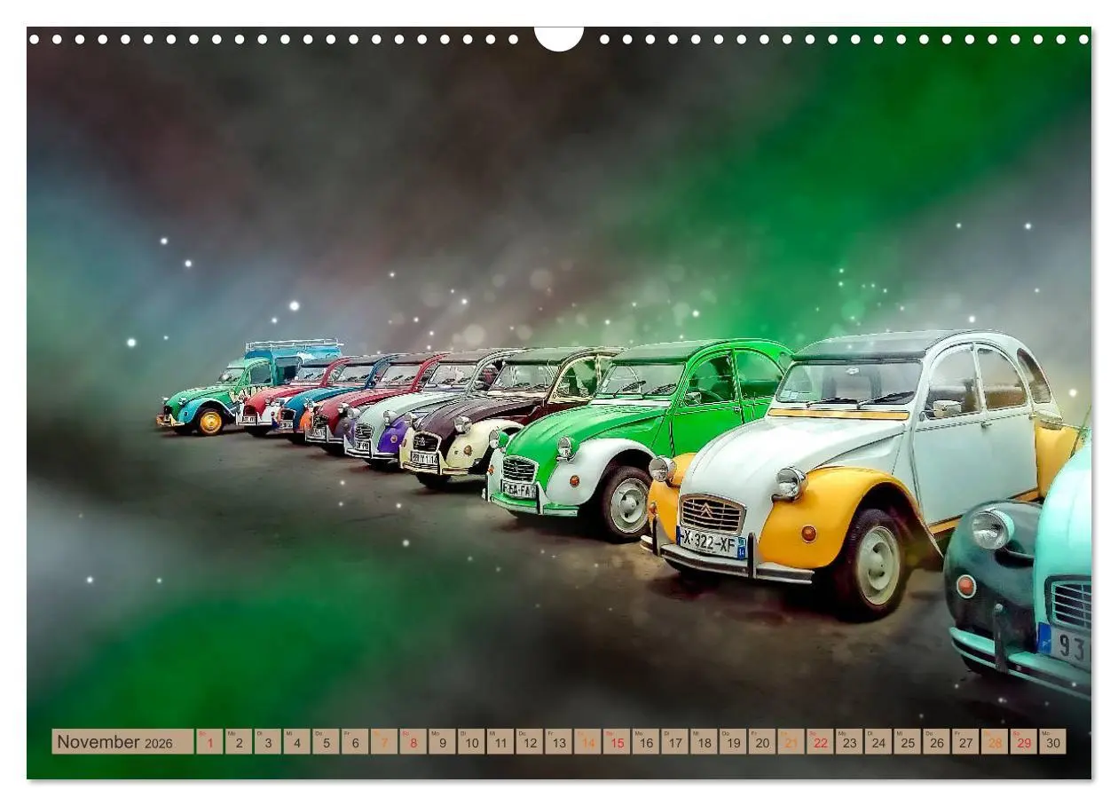 Bild: 9783457846407 | Die Ente - Citroën 2CV (Wandkalender 2026 DIN A3 quer), CALVENDO...