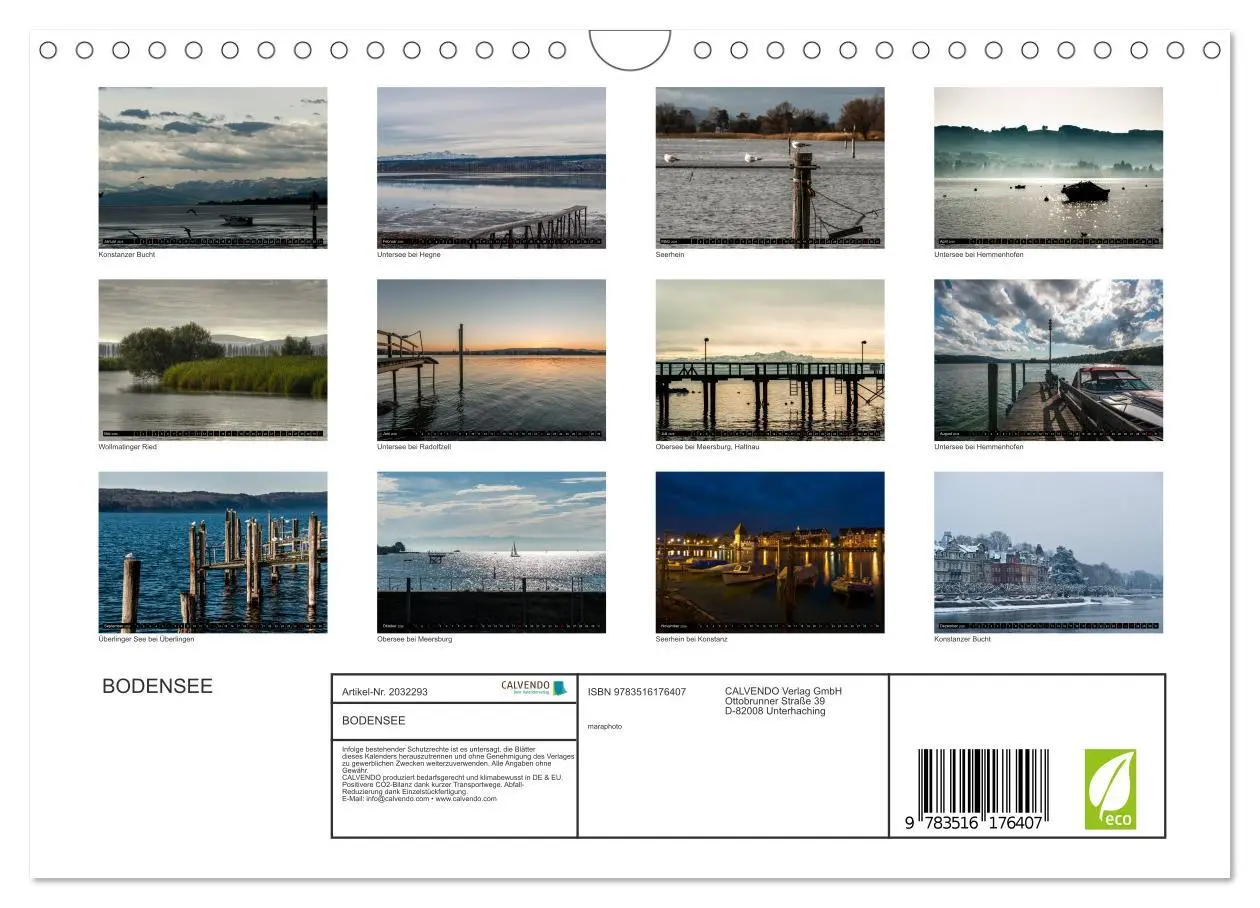 Bild: 9783516176407 | BODENSEE (Wandkalender 2026 DIN A4 quer), CALVENDO Monatskalender