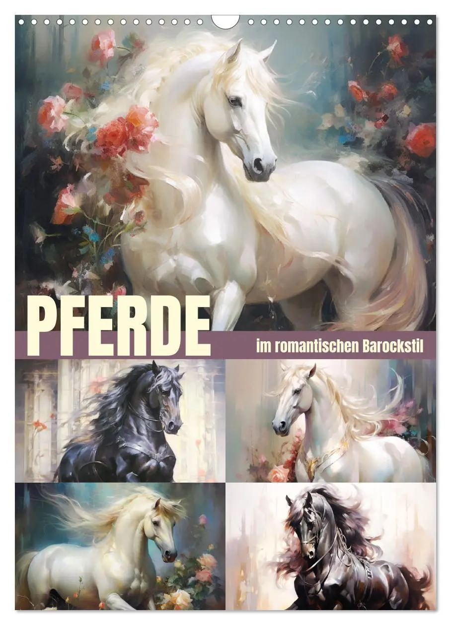 Cover: 9783516316407 | Pferde im romantischen Barockstil (Wandkalender 2026 DIN A3 hoch),...